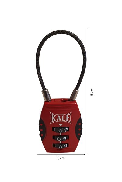 Kale Kilit Kale Şifreli Asma Kilit 3 Basamaklı Şifreleme-kırmızı