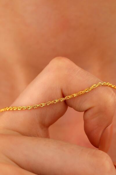 Sefa Gold 14 Ayar Altın Orta Kalın Halat Zincir Kolye