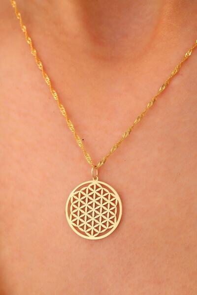 Sefa Gold 14 Ayar Altın Yaşam Çiçeği Singapur Zincir Kolye