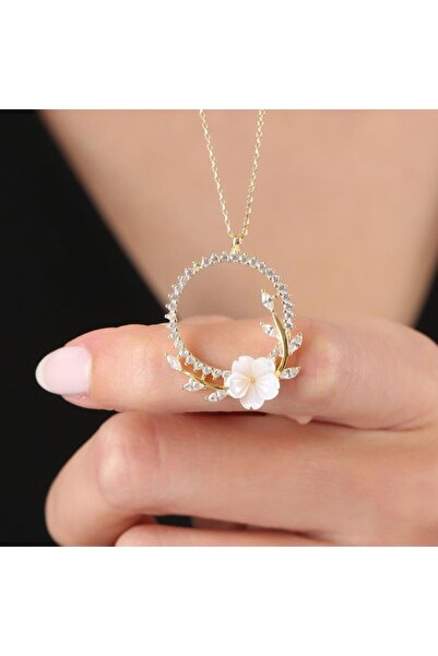 Mia Vento Pırlanta Montür Işıltılı Manolya Çiçeği Tacı Gold Renk Flowers Gümü...