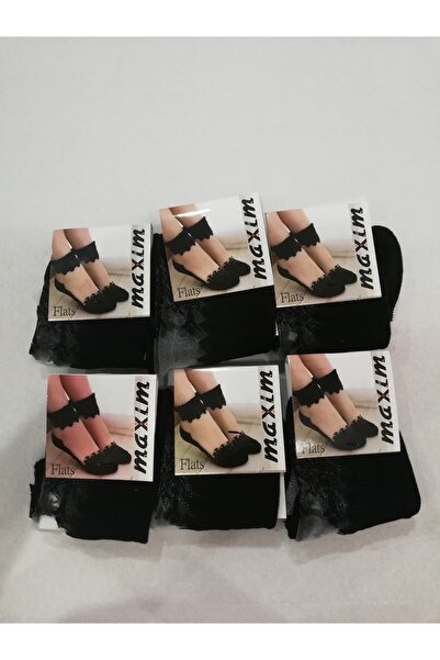 Maxim 6 Lı Transparan Tül Kadın Siyah Soket Çorap
