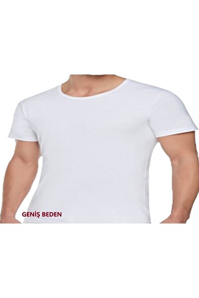 A&K ZÜMRA Men's Crew Neck Undershirt 100% Combed Cotton White
