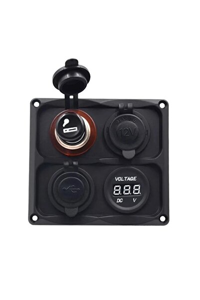 Genel Markalar Switch Panel 4'lü Marin Usb Voltmetre S.çakmaklık Çakmaklık Te...