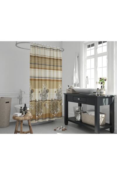 Zethome 1x180x200 Zavjesa za tuš kabinu sa Jedno krilo prstena - 7708