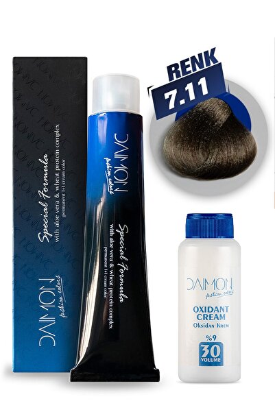 DAIMON 60 ml  7.11 Kumral Yoğun Küllü Saç Boyası 8682214561632