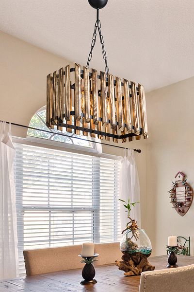 Gloria Legno Double Pendant Chandelier