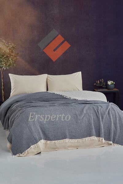 Ersperto 4 Layer Muslin Pique Double Anthracite