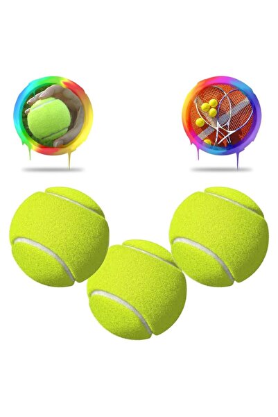 Mashotrend 3 Adet Sarı Tenis Topu - Antrenman Tenis Topu - Masaj Topu