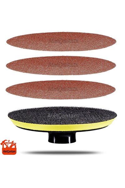 ALETÇANTAM Cırt Zımpara Seti Cırtlı Zımpara Tabanı+3 Adet Zımpara
