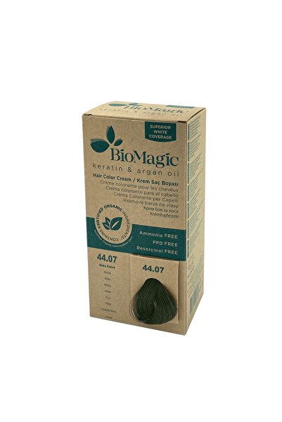 BIOMAGIC Argan Yaglı Dogal İçerikli Organic Moka Kahve 44.07 Krem Süper Saç B...