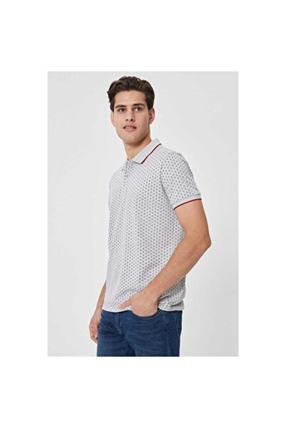 Lee Cooper Ανδρικό μπλουζάκι Andy Polo με λαιμόκοψη γκρι μελανζέ 212 LCM 242053