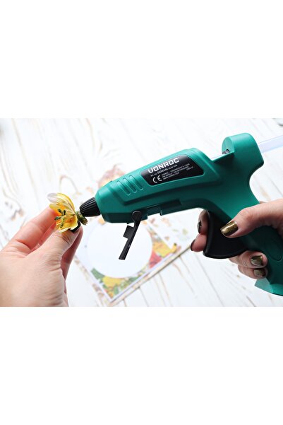 VONROC Tetikli Kalın Sıcak Silikon Tutkal Tabancası - 70w - Dahil. 56 Tutkal Çubukları
