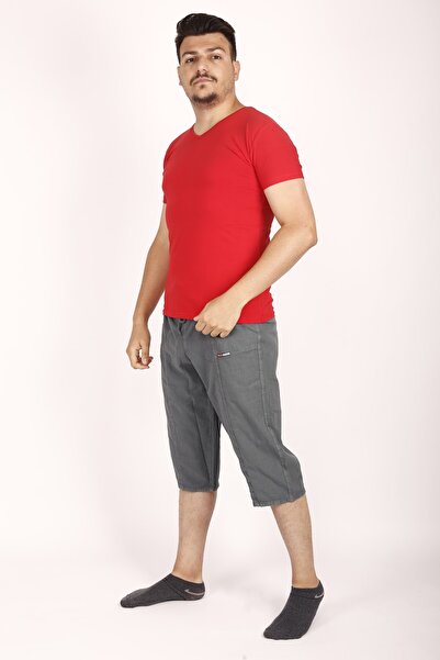 MODA Unısex Keten Kumaş Ham Bez Yazlık Rahat Bermuda Kapri