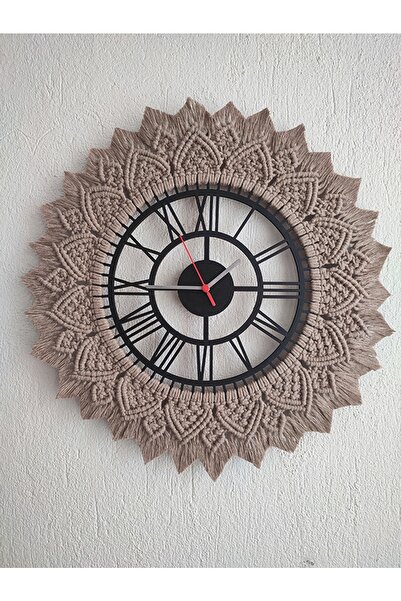 ZUDEEY Duvar Saati, Makrome Duvar Saati, Ev Dekorasyon Ürünü