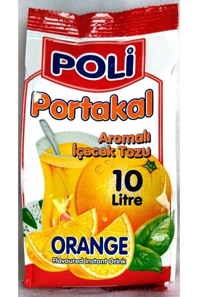 POLI Portakal Aromalı Içecek Tozu - Soğuk Toz Portakal 450gr 10litre