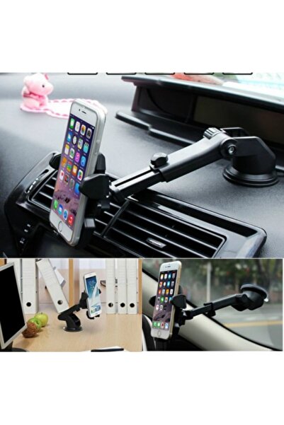 Çokuygunuz Vantuzlu 360 Derece Dönebilen Ayarlanabilen Araç Içi Torpido Telef...