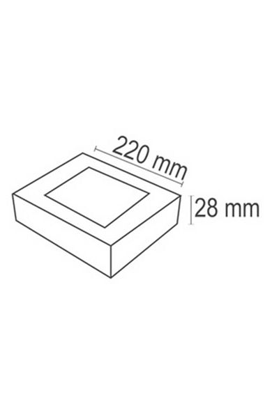 Forlife 18watt Surface Mounted Square Led Panel Luminaire (WHITE LIGHT)