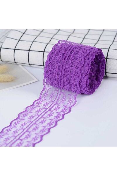 Bride Aksesuar Dünyası Panglică Dantela Culoare Mov 4 Cm 5 Metri – Panglică
