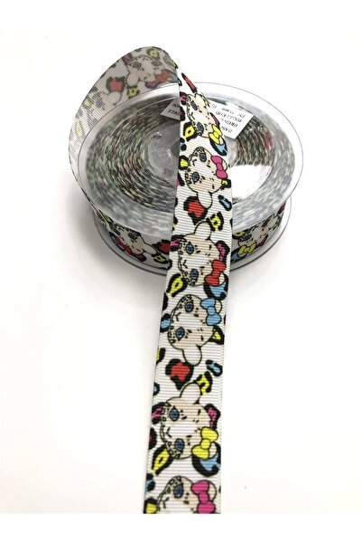 Bride Aksesuar Dünyası Panglică Grosgrain cu Motiv Pisică 2,5 Cm – Panglică