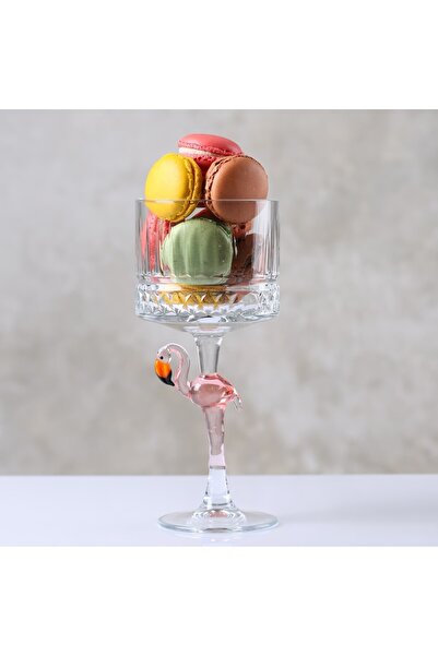 ADAMODART Sarı & Yeşil Üzüm Salkım Ve Flamingo El Yapımı Cam Tasarım 3’lü Aya...