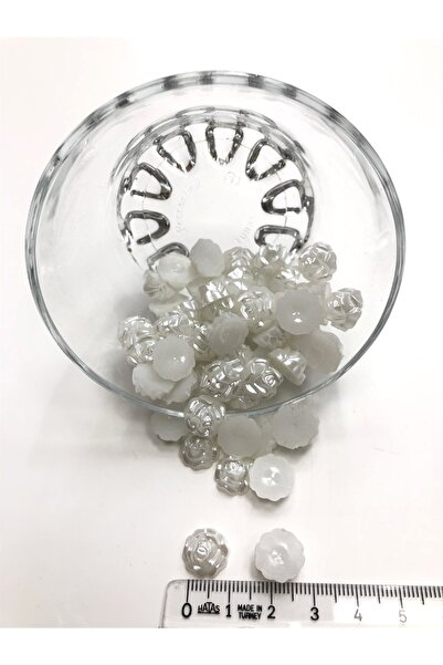 Bontex Πλαστικές χάντρες με σχέδιο τριαντάφυλλου και μισό μαργαριτάρι – Χάντρες