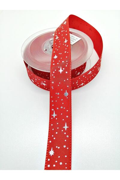Bride Aksesuar Dünyası Panglică Tafta cu Motiv Steaua Roșie 2,5 Cm 2 Metri – ...