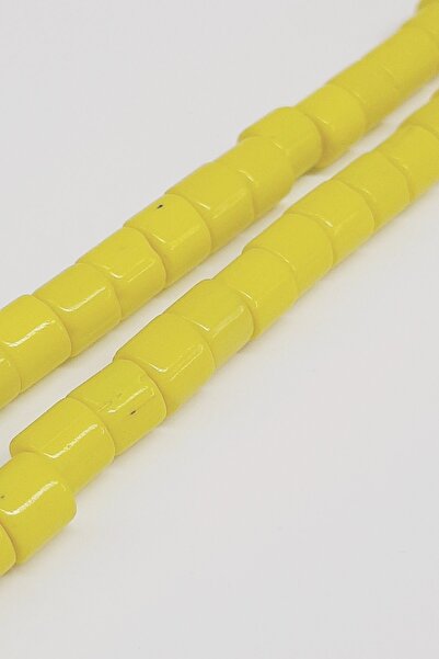 Bontex Видове мъниста Жълто цилиндрично матово мънисто – Мънисто