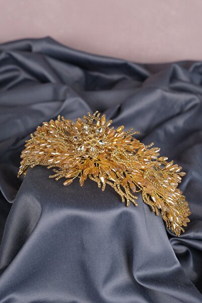 Bride Aksesuar Dünyası Coroana de mireasă cu mărgele de cristal Alya de culoa...