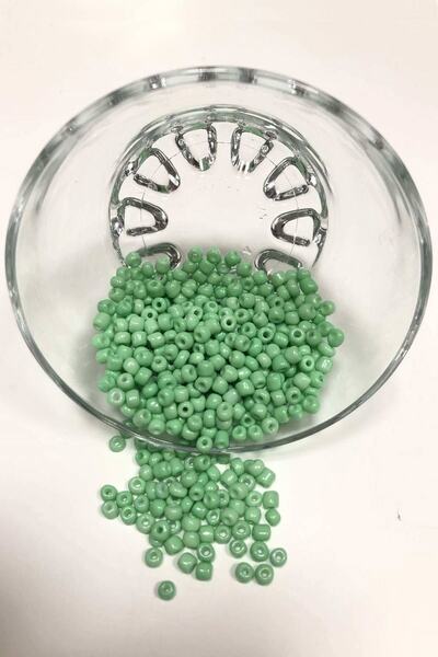 Bride Aksesuar Dünyası Sortiment de mărgele: Mărgele de nisip verde mentă 4 m...