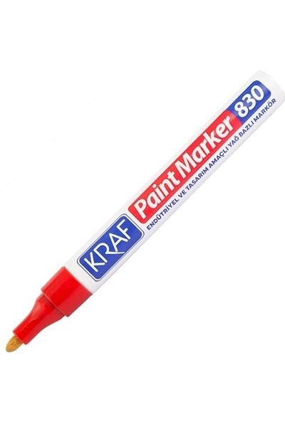 KRAF Paint Marker Touch Up Pen (wood, Glass, Plastic, Metal, Plastic, Paper) Red