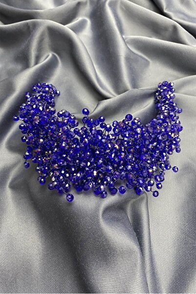 Bride Aksesuar Dünyası Henna și coroană de cristal albastru Pollux pentru mirese