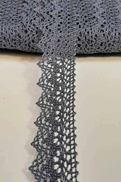 Genel Markalar Koyu Gri Kopanaki Koton Dantel En 2,5 Cm 1 Metre – Dantel