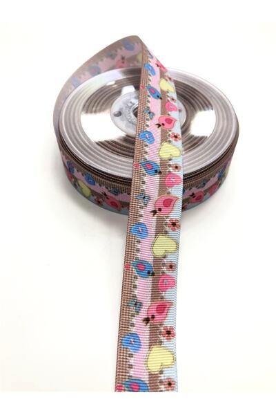 Bride Aksesuar Dünyası Panglică Grosgrain cu Motiv Inimă 2,5 Cm – Panglică