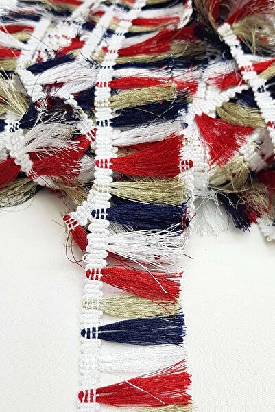 FdayAksesuar Διακοσμητική Κορδέλα Αξεσουάρ Πολύχρωμη Κορδέλα με Κρόσσια και Φ...