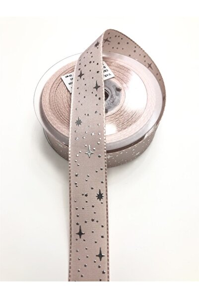 Bride Aksesuar Dünyası Κορδέλα Grosgrain με σχέδιο Powder Star 2,5 cm – Κορδέ...