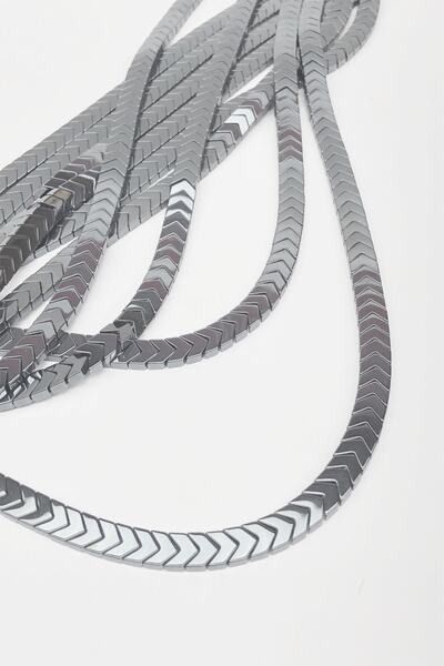 Bride Aksesuar Dünyası Mărgele din piatră plată cu semnul săgeată din hematit...