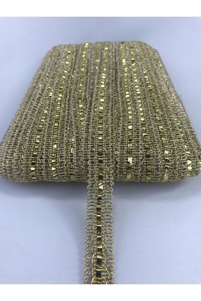 Bontex Panglică decorativă cu detalii aurii 5 metri pentru ornament de ambala...