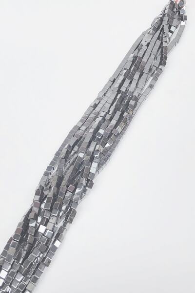 Bontex Sortiment de mărgele: Mărgele de hematit, pătrate mari, din piatră – M...