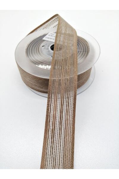 Bride Aksesuar Dünyası Panglică cu efect de in maro deschis 2,5 cm 3 metri – ...