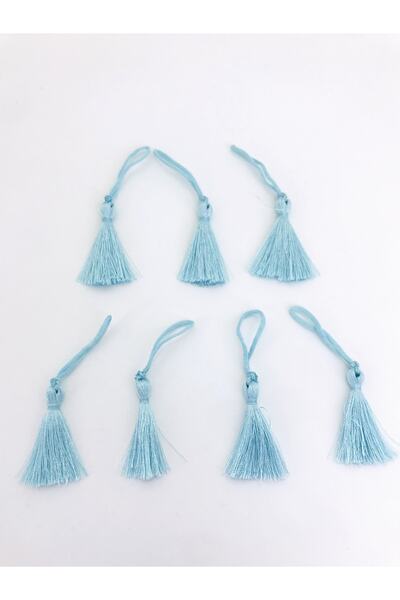 Bride Aksesuar Dünyası Turcoaz deschis cu ciucuri 4 cm – Panglică decorativă