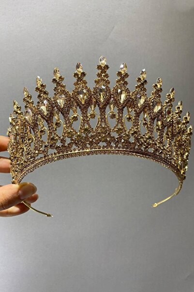 Bride Aksesuar Dünyası Model Zena de culoare miere Henna și Coroana de Mireas...