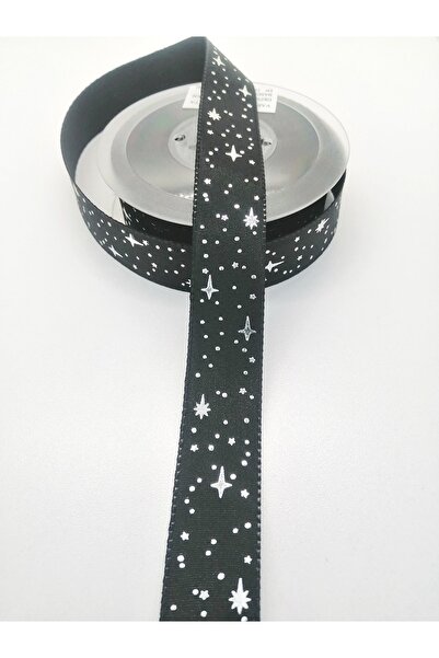 Bride Aksesuar Dünyası Crna zvezda Štampano Tafta traka 2,5 cm 2 metra – traka