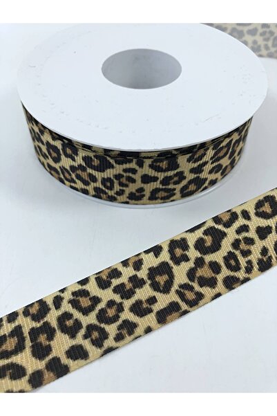Genel Markalar Sarı Leopar Desenli Grogren Kurdele – Kurdele