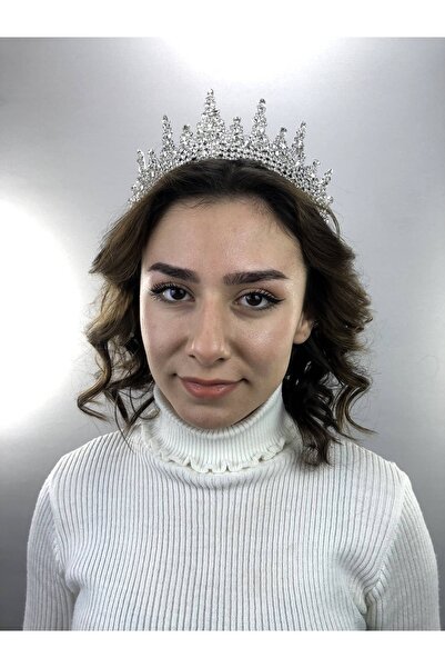 Bride Aksesuar Dünyası Model Kavya de culoare argintie, Henna și Coroana Mire...