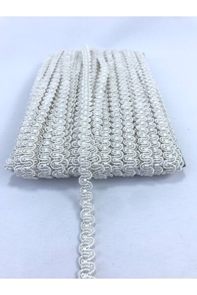 Bride Aksesuar Dünyası Piatră de apă în zig-zag cu detalii crem, 1 metru lăți...