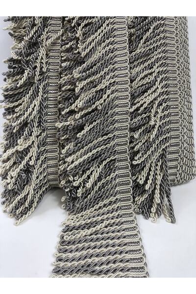 Bontex Διακοσμητική Κορδέλα Αξεσουάρ Γκρι Κρεμ Χρώμα Μπουλόνι με Κρόσσια Φούν...