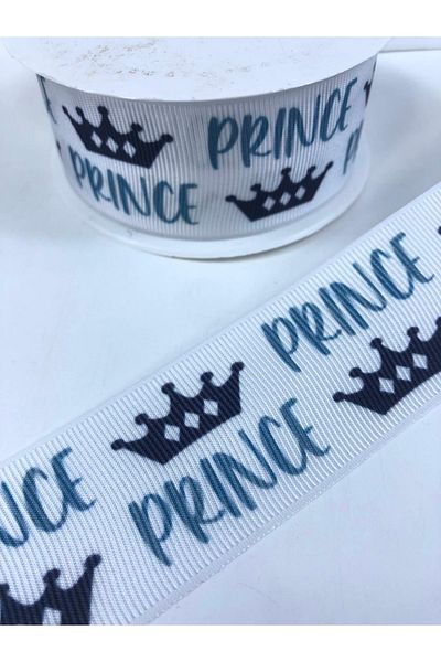 Bride Aksesuar Dünyası Panglică Grosgrain cu model de coroană scrisă prinț – Panglică – Panglică