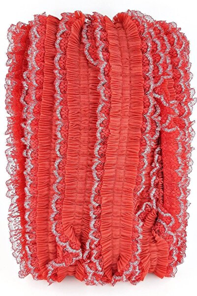 Bride Aksesuar Dünyası Κόκκινο Γκλίτερ Πλισέ Βολάν Δαντέλα τεμαχίων – Διακοσμ...