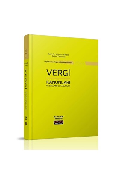 Savaş Yayınevi Vergi Kanunları Nurettin Bilici Dikişli Ciltli - Savaş Yayınları Kanun Metinleri 2020
