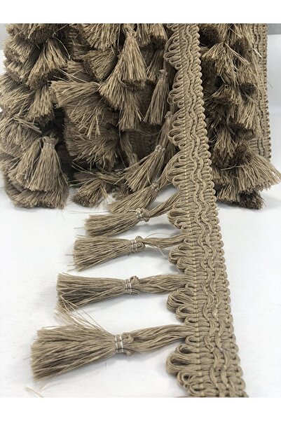 Bride Aksesuar Dünyası Ανοιχτό καφέ κρόσσια με φούντα 1 μέτρο πλάτος 7 εκ. – ...